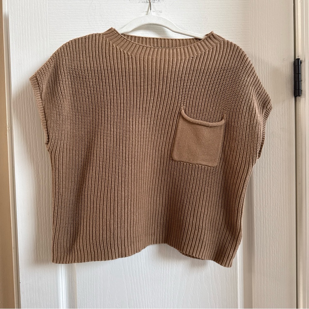 Lillusory Short Sleeve Cropped Sweater
